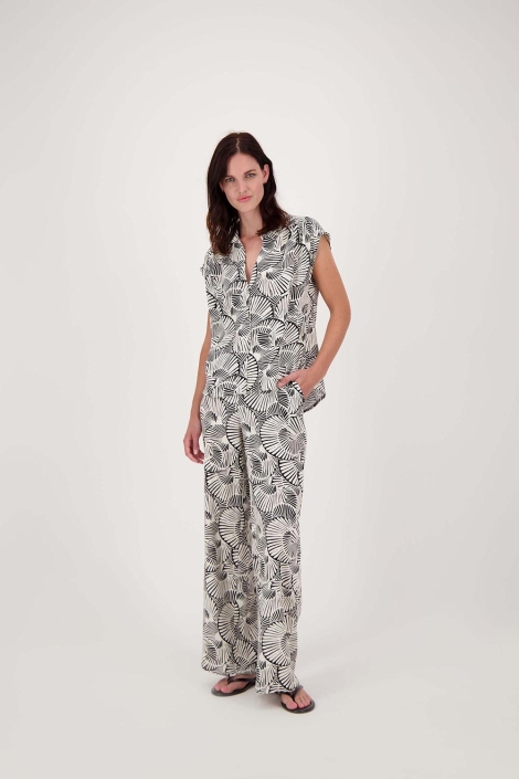 Zusss wijde broek met grafische print